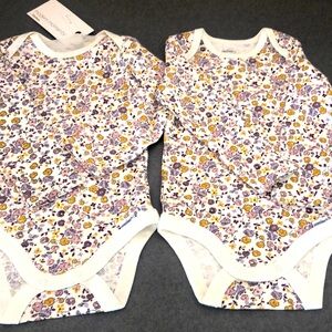 Long sleeve onesies 6-9 months old this would be perfect for twin girls